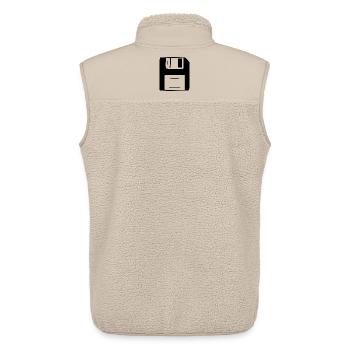 Floppy Disk Computer Retro Gift - Unisex Sherpa Gilet by Stanley/Stella - beige - Back - AI Model Male 178 light (178cm)