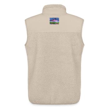 Colour magic in the evening sky - Unisex Sherpa Gilet by Stanley/Stella - beige - Back - AI Model Male 178 light (178cm)