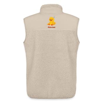 Ente Akku leer - Unisex Sherpaweste von Stanley/Stella - Beige - Hinten - AI Model Male 178 light (178cm)