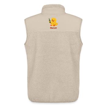 Ente Bierzeit - Unisex Sherpaweste von Stanley/Stella - Beige - Hinten - AI Model Male 178 light (178cm)