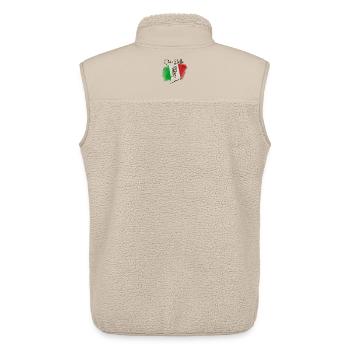 Leaning Tower on Italian Flag Brush - Unisex Sherpa Gilet by Stanley/Stella - beige - Back - AI Model Male 178 light (178cm)