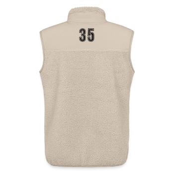 35 Zahl symbol - Unisex Sherpaweste von Stanley/Stella - Beige - Hinten - AI Model Male 178 light (178cm)