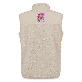 K-Pop Style - Unisex Sherpa Gilet by Stanley/Stella - beige - Back - AI Model Male 178 light (178cm)