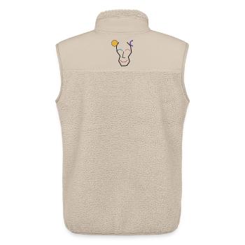 Cheerful Colorful Geometric Face - Unisex Sherpa Gilet by Stanley/Stella - beige - Back - AI Model Male 178 light (178cm)