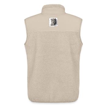 Schneeleopard Durchbruch Design - Unisex Sherpaweste von Stanley/Stella - Beige - Hinten - AI Model Male 178 light (178cm)