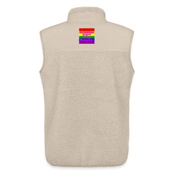 AUFSTEHEN GEGEN RECHTE MENSCHEN, WAHL, NO AFD - Unisex Sherpaweste von Stanley/Stella - Beige - Hinten - AI Model Male 178 light (178cm)