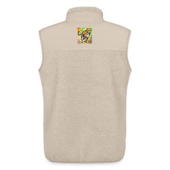 cheetah - Unisex Sherpa Gilet by Stanley/Stella - beige - Back - AI Model Male 178 light (178cm)