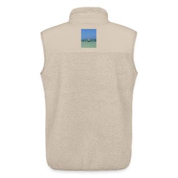 Schiffswracks über dem blauen Meer - Unisex Sherpaweste von Stanley/Stella - Beige - Hinten - AI Model Male 178 light (178cm)