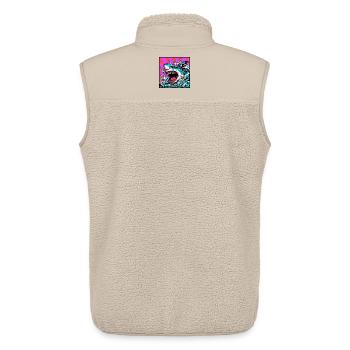 Shark - Unisex Sherpa Gilet by Stanley/Stella - beige - Back - AI Model Male 178 light (178cm)