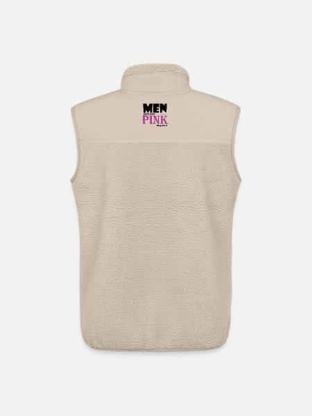 Pink Serif Logo Tee Art - Unisex Sherpa Gilet by Stanley/Stella - beige