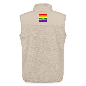Wir sind die Brandmauer, NO NZS, NO AFD, FRIEDEN - Unisex Sherpaweste von Stanley/Stella - Beige - Hinten - AI Model Male 178 light (178cm)