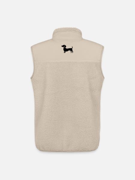 dachshund - Unisex Sherpa Gilet by Stanley/Stella - beige