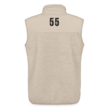 Symbole du chiffre 55 - Veste sans manches sherpa unisexe Stanley/Stella - beige - Dos - AI Model Male 178 light (178cm)