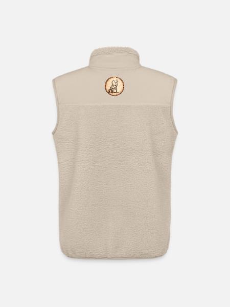Sepia Thinker Sketch - Unisex Sherpa Gilet by Stanley/Stella - beige