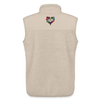 Cœur de laine vivant et colorée - Veste sans manches sherpa unisexe Stanley/Stella - beige - Dos - AI Model Male 178 light (178cm)