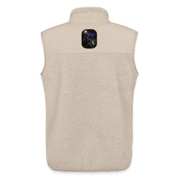 Techno Girl unter Laterne im Regen we Love Techno - Unisex Sherpaweste von Stanley/Stella - Beige - Hinten - AI Model Male 178 light (178cm)