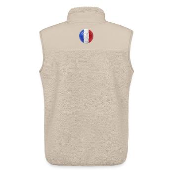 FLAGGE FRANKREICHS AUF EINEM FUSSBALL - Unisex Sherpaweste von Stanley/Stella - Beige - Hinten - AI Model Male 178 light (178cm)
