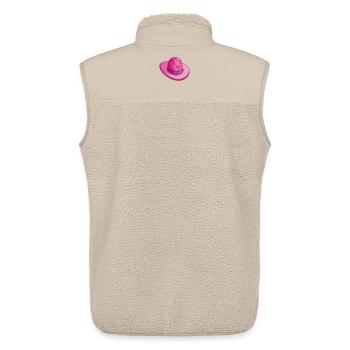 Pinker Cowboyhut - Unisex Sherpaweste von Stanley/Stella - Beige - Hinten - AI Model Male 178 light (178cm)