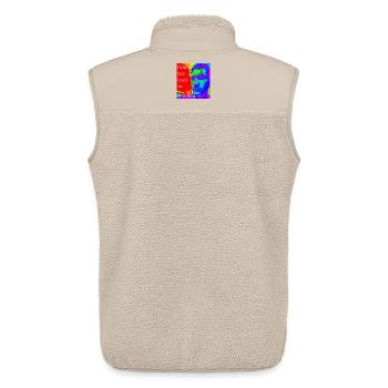 Verlass mich nicht von Mark Noone - Unisex Sherpaweste von Stanley/Stella - Beige - Hinten - AI Model Male 178 light (178cm)