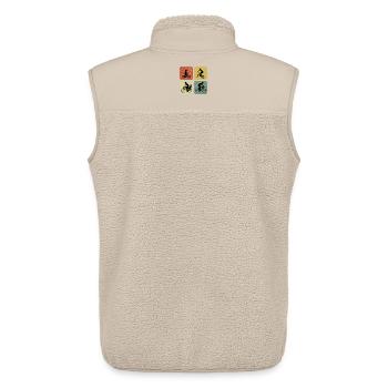 Four Ways to Ride Retro Cyclin - Unisex Sherpa Gilet by Stanley/Stella - beige - Back - AI Model Male 178 light (178cm)