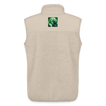 Wolf howls at the Full Moon - Unisex Sherpa Gilet by Stanley/Stella - beige - Back - AI Model Male 178 light (178cm)