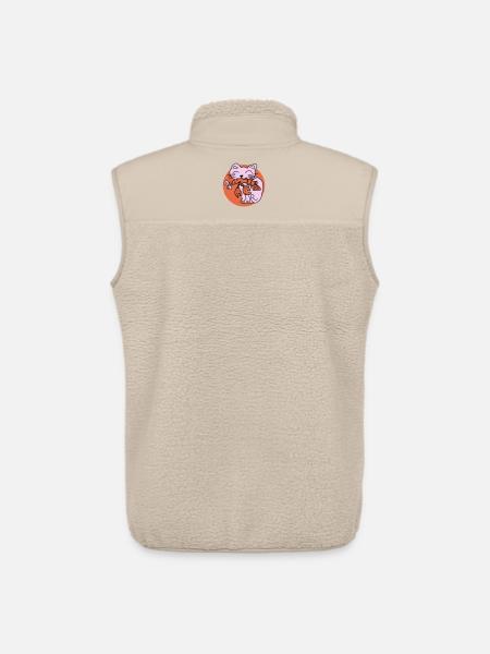 Cat eats cancer - Unisex Sherpa Gilet by Stanley/Stella - beige