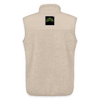 Palmenblätter Neonkontrast - Unisex Sherpaweste von Stanley/Stella - Beige - Hinten - AI Model Male 178 light (178cm)
