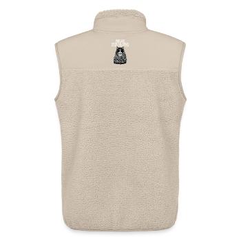 Détends-toi, on est tous fous - Veste sans manches sherpa unisexe Stanley/Stella - beige - Dos - AI Model Male 178 light (178cm)