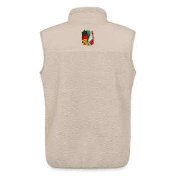 Stolz auf die Deutschland und Italien Flagge - Unisex Sherpaweste von Stanley/Stella - Beige - Hinten - AI Model Male 178 light (178cm)