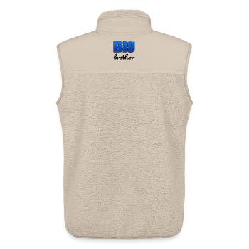 Schriftzug Big Brother für den großen Bruder - Unisex Sherpaweste von Stanley/Stella - Beige - Hinten - AI Model Male 178 light (178cm)