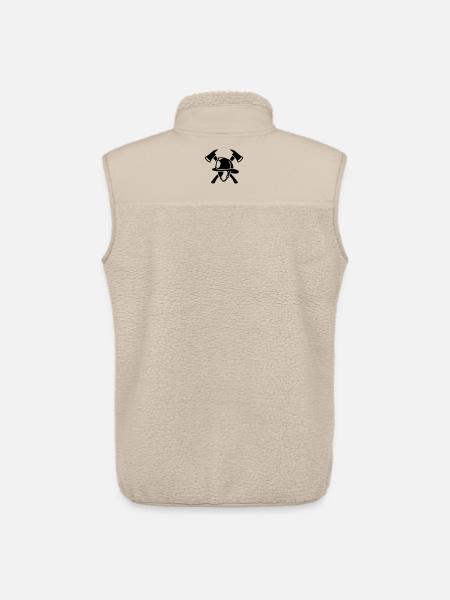 Cat Mom Pink Lettering - Unisex Sherpa Gilet by Stanley/Stella - beige