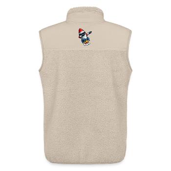 Dabbing Rakete - Unisex Sherpaweste von Stanley/Stella - Beige - Hinten - AI Model Male 178 light (178cm)