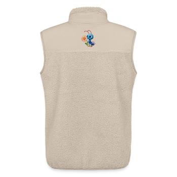 Biene im Stickerei-Look Blume Geschenk - Unisex Sherpaweste von Stanley/Stella - Beige - Hinten - AI Model Male 178 light (178cm)