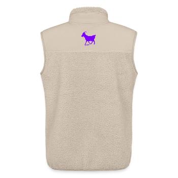G.O.A.T. Ziege lila - Unisex Sherpaweste von Stanley/Stella - Beige - Hinten - AI Model Male 178 light (178cm)