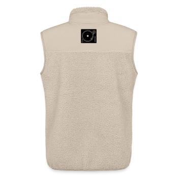DJ-Plattenspieler - Unisex Sherpaweste von Stanley/Stella - Beige - Hinten - AI Model Male 178 light (178cm)