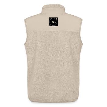 DJ-Plattenspieler - Unisex Sherpaweste von Stanley/Stella - Beige - Hinten - AI Model Male 178 light (178cm)