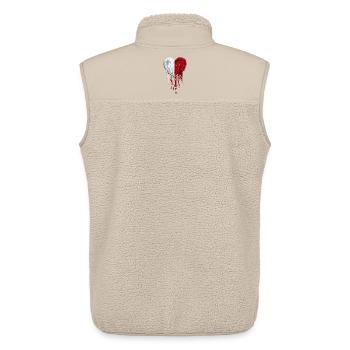 Malta Herz im Doppelton Medizinisch - Unisex Sherpaweste von Stanley/Stella - Beige - Hinten - AI Model Male 178 light (178cm)