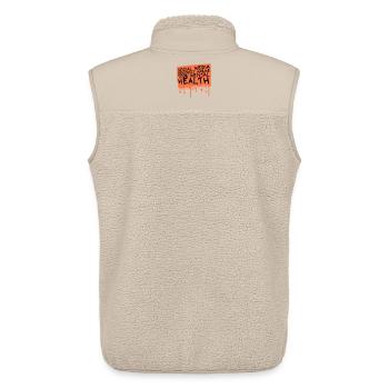 Social Media Seriously Harms Mental Health Spruch - Unisex Sherpaweste von Stanley/Stella - Beige - Hinten - AI Model Male 178 light (178cm)