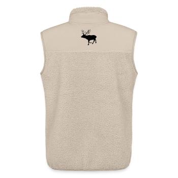 Reh - Unisex Sherpaweste von Stanley/Stella - Beige - Hinten - AI Model Male 178 light (178cm)