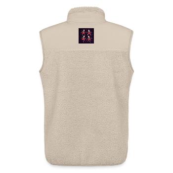 Skeletttänze mit roten Röcken - Unisex Sherpaweste von Stanley/Stella - Beige - Hinten - AI Model Male 178 light (178cm)