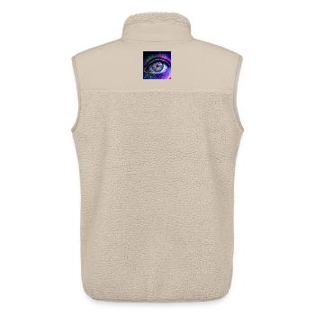 Goa_Eye_PEKE - Unisex Sherpa Gilet by Stanley/Stella - beige - Back - AI Model Male 178 light (178cm)