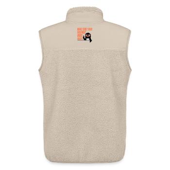 Make Sure Your Friends Are Okay Pinguin Nerd Geek - Unisex Sherpaweste von Stanley/Stella - Beige - Hinten - AI Model Male 178 light (178cm)