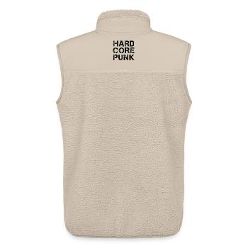 Hardcore Punk Distressed Typografie - Unisex Sherpaweste von Stanley/Stella - Beige - Hinten - AI Model Male 178 light (178cm)