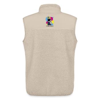 Femme Fatale Pop Art - Unisex Sherpaweste von Stanley/Stella - Beige - Hinten - AI Model Male 178 light (178cm)