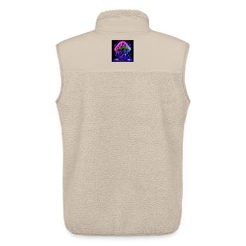 Psy_Toad_PEKE - Unisex Sherpa Gilet by Stanley/Stella - beige - Back - AI Model Male 178 light (178cm)