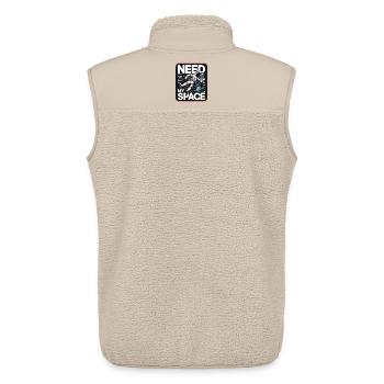 Raumfahrt-Statement: Need My Space - Unisex Sherpaweste von Stanley/Stella - Beige - Hinten - AI Model Male 178 light (178cm)