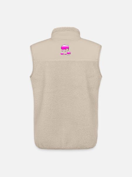 Elefanten - Unisex Sherpaweste von Stanley/Stella - Beige
