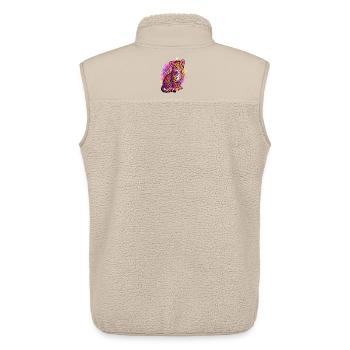 90er-Jahre-inspiriertes Tiger-Shirt Geburtstags-Leopardenhemd - Unisex Sherpaweste von Stanley/Stella - Beige - Hinten - AI Model Male 178 light (178cm)