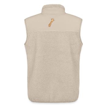 Giraffenhemd, Tierliebhaber-T-Shirt - Unisex Sherpaweste von Stanley/Stella - Beige - Hinten - AI Model Male 178 light (178cm)