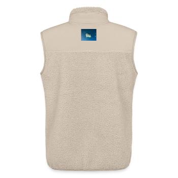 Deep Sea Manta in the Blue Ocean - Unisex Sherpa Gilet by Stanley/Stella - beige - Back - AI Model Male 178 light (178cm)